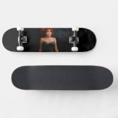 Redhead Woman Enjoying a Dark Place skateboard (Horz)