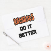 Redheadkosten doen het beter vierkante sticker (Envelop)