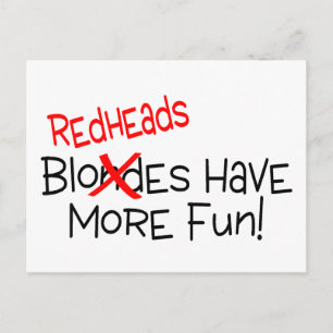 Redheadkosten hebben meer plezier briefkaart