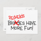 Redheadkosten hebben meer plezier briefkaart (Voorkant / Achterkant)