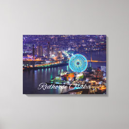 Redhorse Osaka Wheel & Skyline at Night Canvas Art
