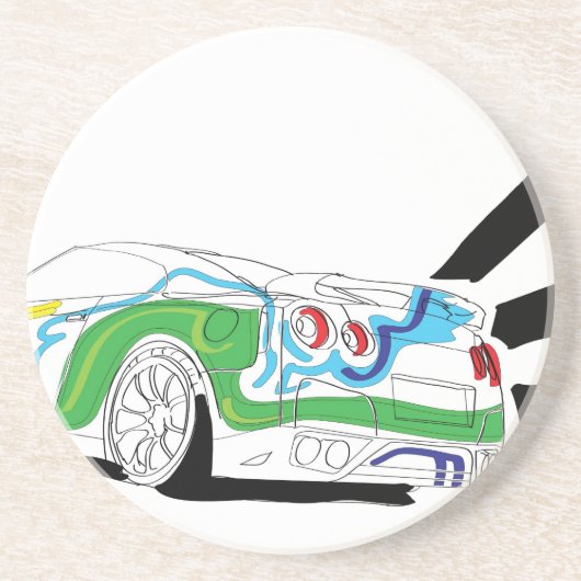 Redlampen Zandsteen Onderzetter (Voorkant)