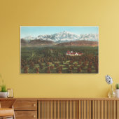 Redlands, CA - Mountain & Orchard Scene Canvas Afdruk (Insitu (Woonkamer))