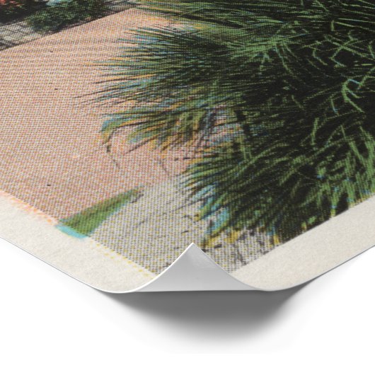 Redlands, CA - Uitzicht van Smiley Library Poster (Hoek)