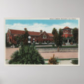 Redlands, CA - Uitzicht van Smiley Library Poster (Voorkant)
