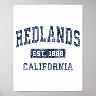 Redlands Californië Ca Vintage Gevestigd Premium Poster
