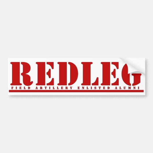 Redleg Bumpersticker (Voorkant)