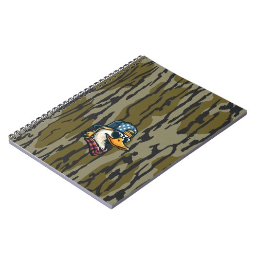 Redneck Duck Bottomland Camo Duck Jagen Notitieboek (Linkerzijde)