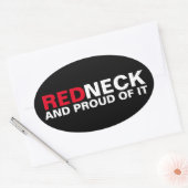 Redneck en er trots op ovale sticker (Envelop)