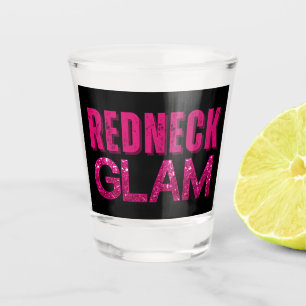 Redneck Glam Roze Glitters Shot Glas