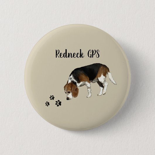 Redneck GPS-Button Ronde Button 5,7 Cm (Voorkant)