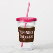 Redneck Princess Fancy Tekst Acryl Drinkbeker (Achterkant)