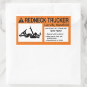 Redneck Trucker Rechthoekige Sticker (Tas)