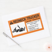Redneck Trucker Rechthoekige Sticker (Envelop)