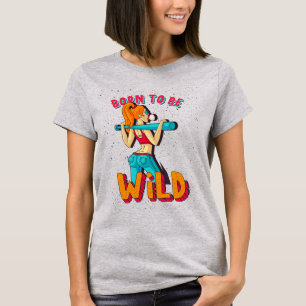 Redneck-vrouw geboren om wild te zijn t-shirt