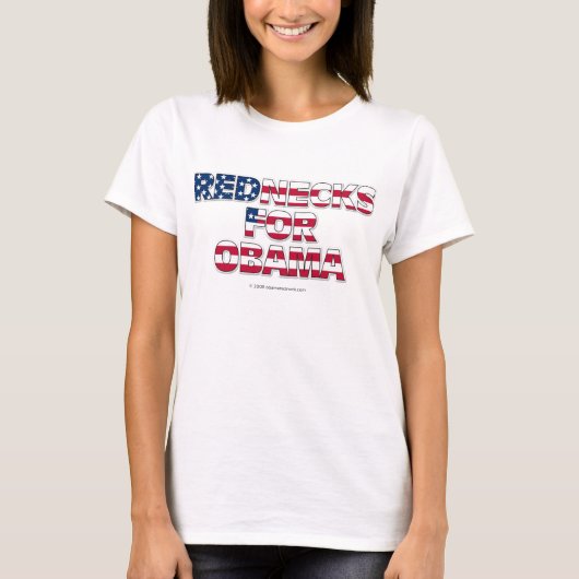 Rednecks voor Obama Dames T-Shirt (Voorkant)