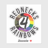 Rednecks voor regenbogen sticker (Vel)