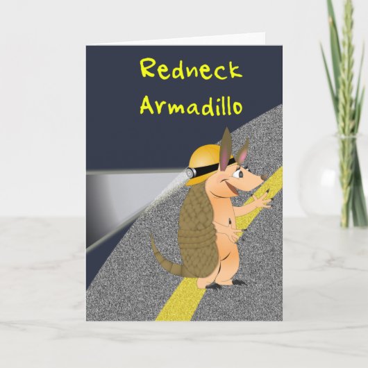 Rednek Armadillo Wenskaart Kaart (Voorkant)