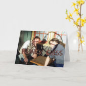 Rednek Chess Birthday Kaart (Gele Bloem)