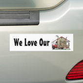 Rednek Hillbilly Camper Bumpersticker (Op auto)