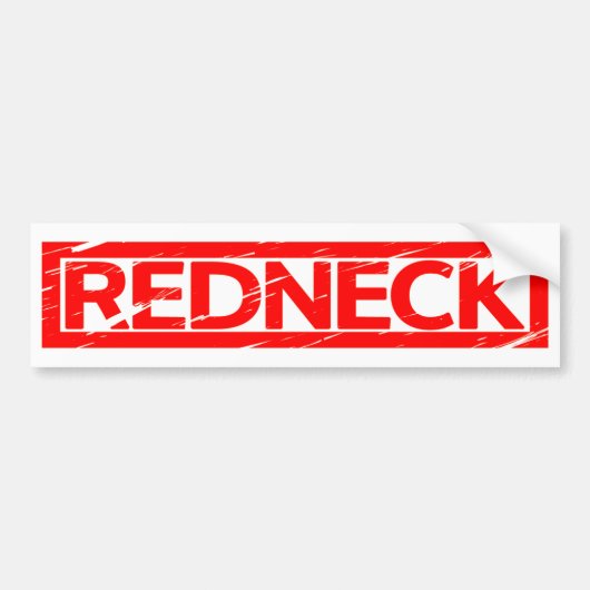 Rednek Stamp Bumpersticker (Voorkant)