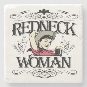 Rednek Woman Stenen Onderzetter