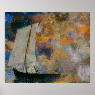 Redon - Bloemwolken Poster
