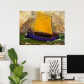 Redon - De mysterieuze boot Poster (Thuiskantoor)