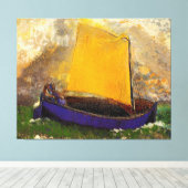 Redon - De mysterieuze kat, Canvas Afdruk (Insitu (Houten vloer))