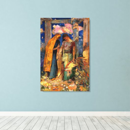 Redon - Mystical Conversation Canvas Afdruk (Insitu (Houten vloer))