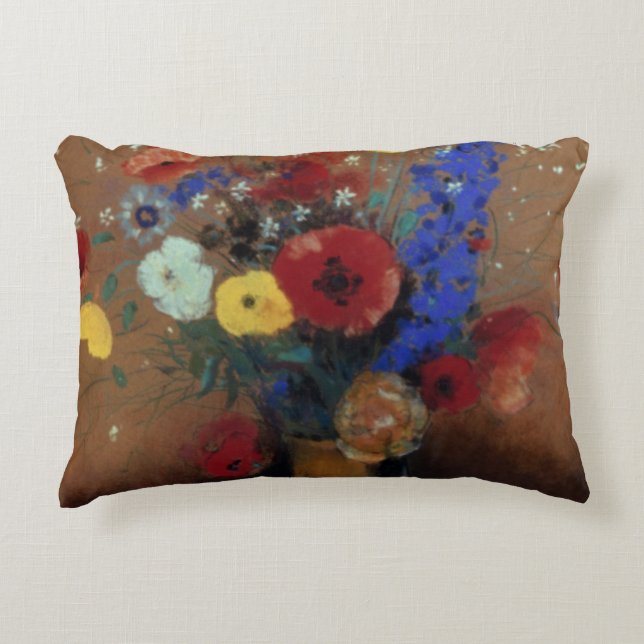 Redon: Wilde bloemen, C1912 Accent Kussen (Voorkant)