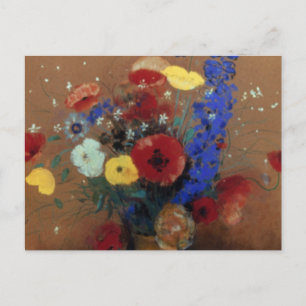 Redon: Wilde bloemen, C1912 Briefkaart