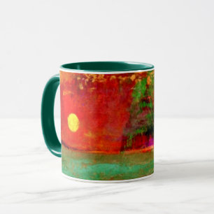 Redon - Zonsondergang, kleurrijk kunstwerk Mok