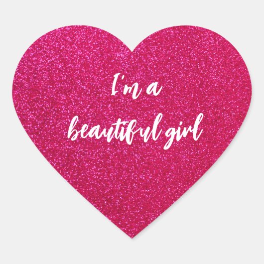 Redonda Inspirational bodypositive phrase Hart Sticker (Voorkant)