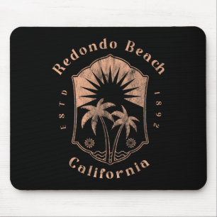 Redondo Beach Californië Retro Surfer Vintage Stra Muismat