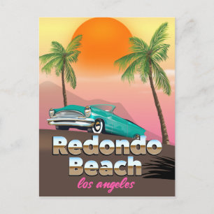 Redondo Beach LA-reisposter Briefkaart