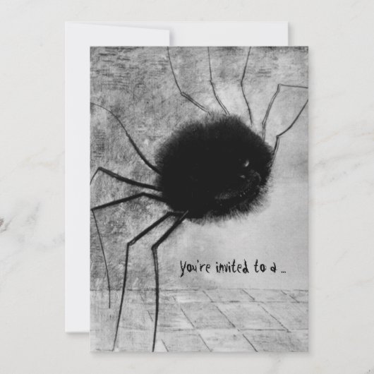 Redon's Smiling Spider Halloween Party Invitation (Devant)