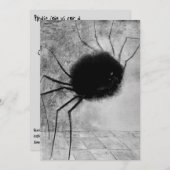 Redon's Smiling Spider Halloween Party Invitation (Devant / Derrière)