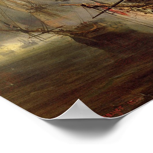 Redoutable te Trafalgar, 21 oktober 1805 Poster (Hoek)