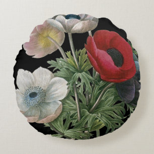 Redoute: Anemone, 1833 Rond Kussen