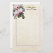 Redoute Bourbon Roos - Gepersonaliseerd Briefpapier (Voorkant / Achterkant)