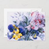  Redoute Flower Bouquet Briefkaart (Voorkant / Achterkant)