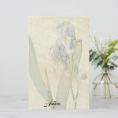 Redoute Iris Flowers leest roestpapierbakkerij Briefpapier (Staand voorkant)