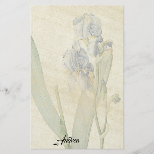 Redoute Iris Flowers leest roestpapierbakkerij Briefpapier (Voorkant)