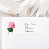 Redoute Pink Hydrangea Avery Étiquettes de adresse (En situation)