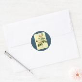 Redoute print: 'Bengaals Roos Hymanee' Ronde Sticker (Envelop)