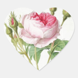 Redoute Roos Heart Shape Stickers
