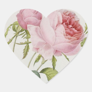 Redoute Roos Heart Shape Stickers