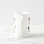 Redoute roze Tulps Fine Art Bone China Mok (Achterkant)