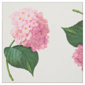 Redoute Tissu de coton peint rose Hydrangeas (Échantillon)